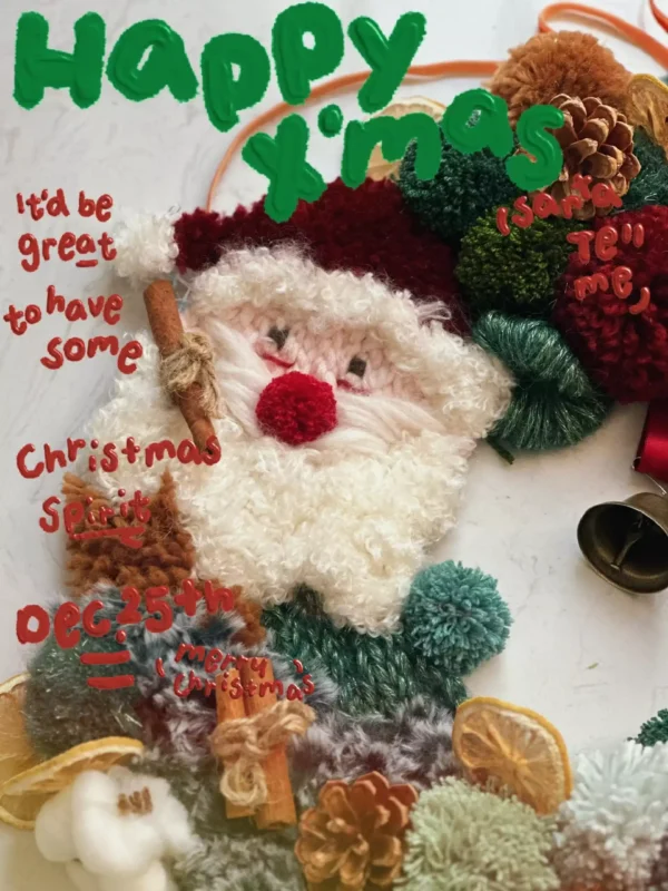 DIY Handcraft Merry Christmas Decor Ring Kits 6