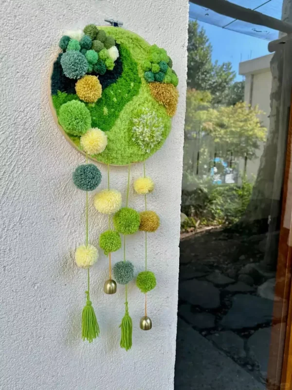 Green Earth DIY Handcraft Hanging Moss Rugs Kits With Tinkling Chimes 1