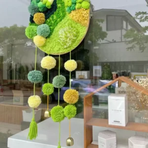 Green Earth DIY Handcraft Hanging Moss Rugs Kits With Tinkling Chimes 4