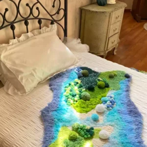 Ocean Current Oasis DIY Handcraft Moss Rug Kits 11