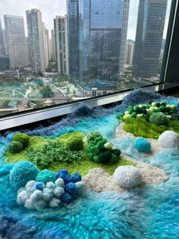 Ocean Current Oasis DIY Handcraft Moss Rug Kits 14