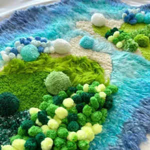 Ocean Current Oasis DIY Handcraft Moss Rug Kits 15