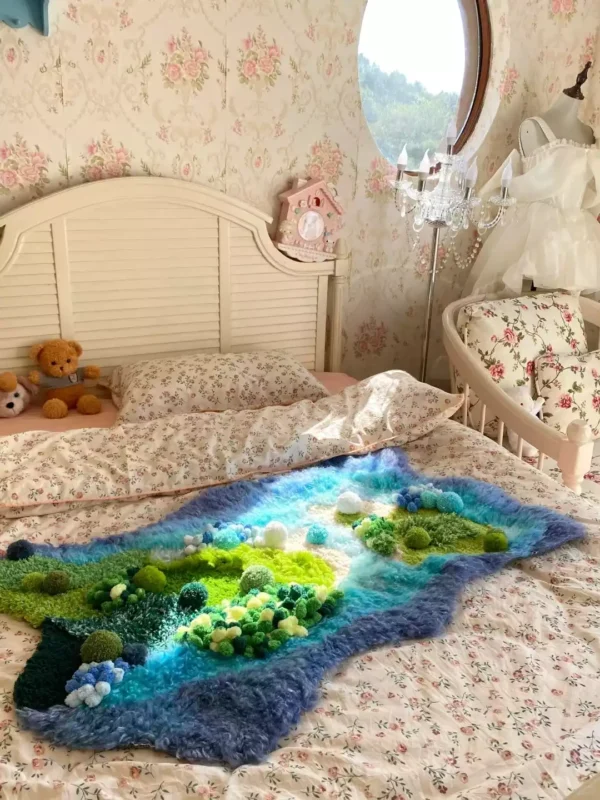 Ocean Current Oasis DIY Handcraft Moss Rug Kits 5