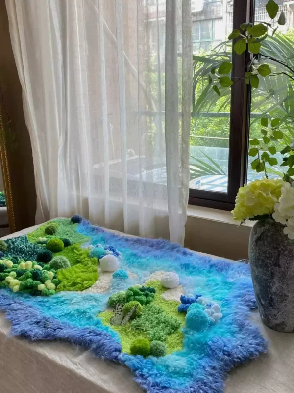 Ocean Current Oasis DIY Handcraft Moss Rug Kits 7