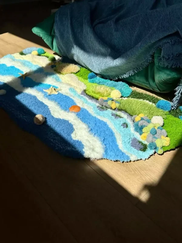 Ocean Beach DIY Handcraft Moss Rug Kits 10