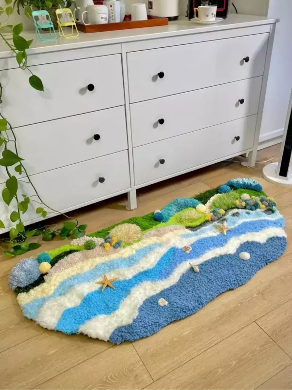 Ocean Beach DIY Handcraft Moss Rug Kits 4