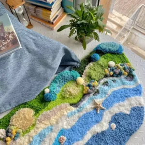 Ocean Beach DIY Handcraft Moss Rug Kits 5