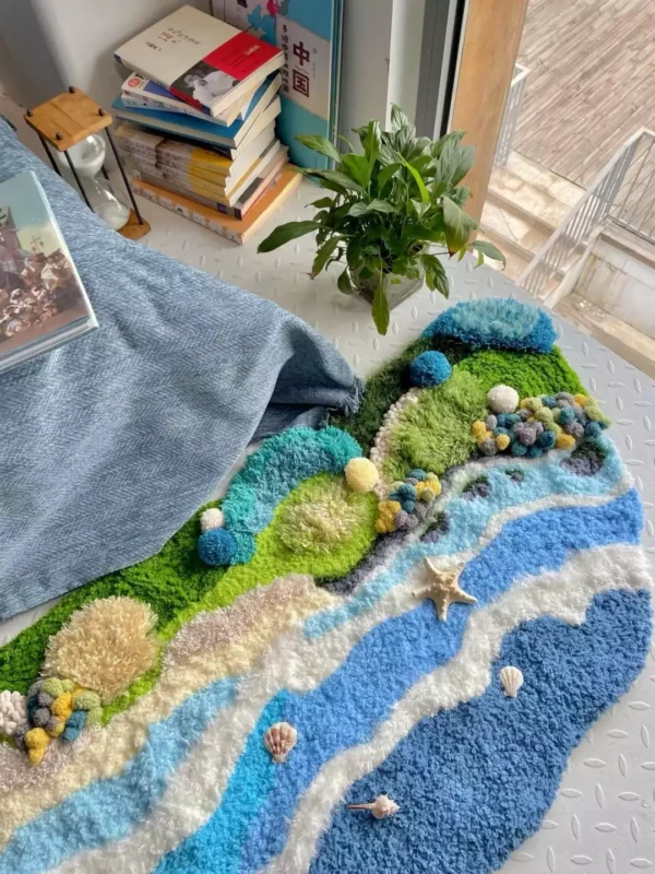 Ocean Beach DIY Handcraft Moss Rug Kits 5