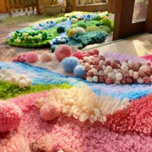 Pink Forest DIY Handcraft Moss Rug Carpet Kits 11