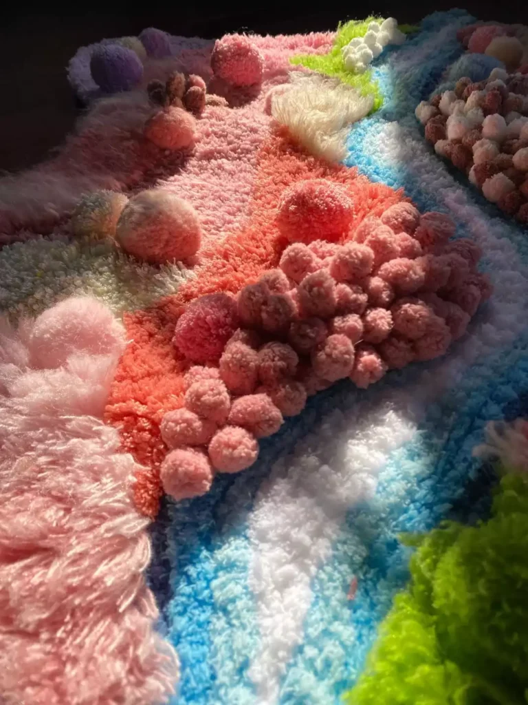Pink Forest DIY Handcraft Moss Rug Carpet Kits 9
