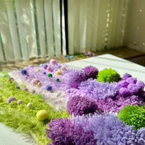 Purple Lavender DIY Hanging Moss Rugs 7