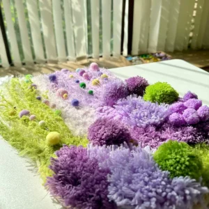 Purple Lavender DIY Hanging Moss Rugs 8