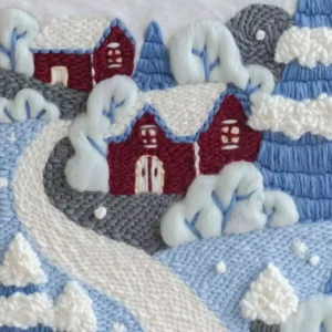 Snowy Houses Crochet Wall Hanging Kits 4