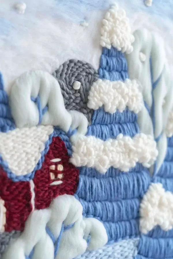 Snowy Houses Crochet Wall Hanging Kits 5