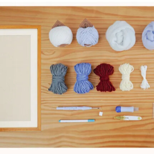 Snowy Houses Crochet Wall Hanging Kits Menu